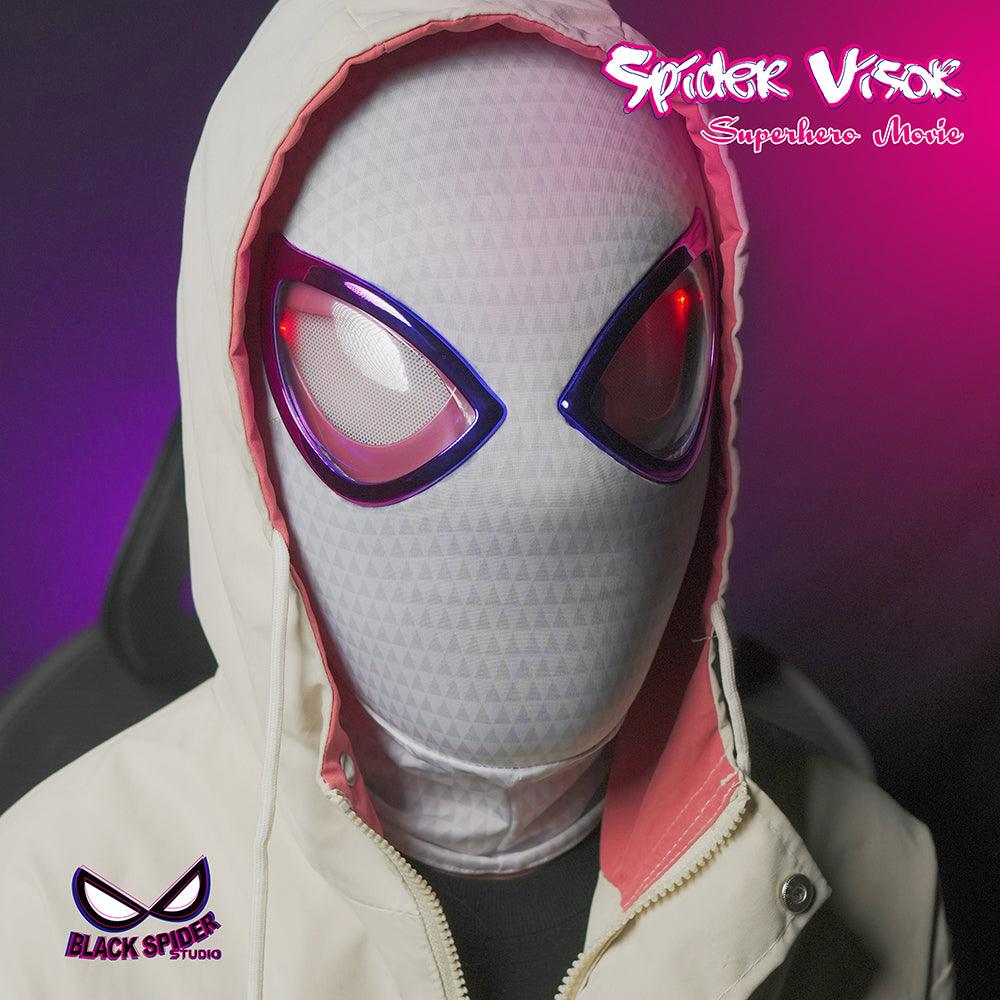 Black Spider Studio - 1:1 Spider Vision Gwen Light-Up Head Mask Cosplay