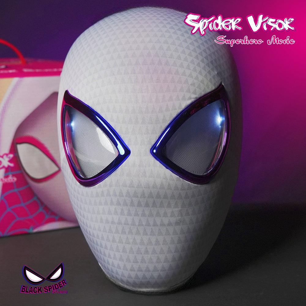 Black Spider Studio - 1:1 Spider Vision Gwen Light-Up Head Mask Cosplay