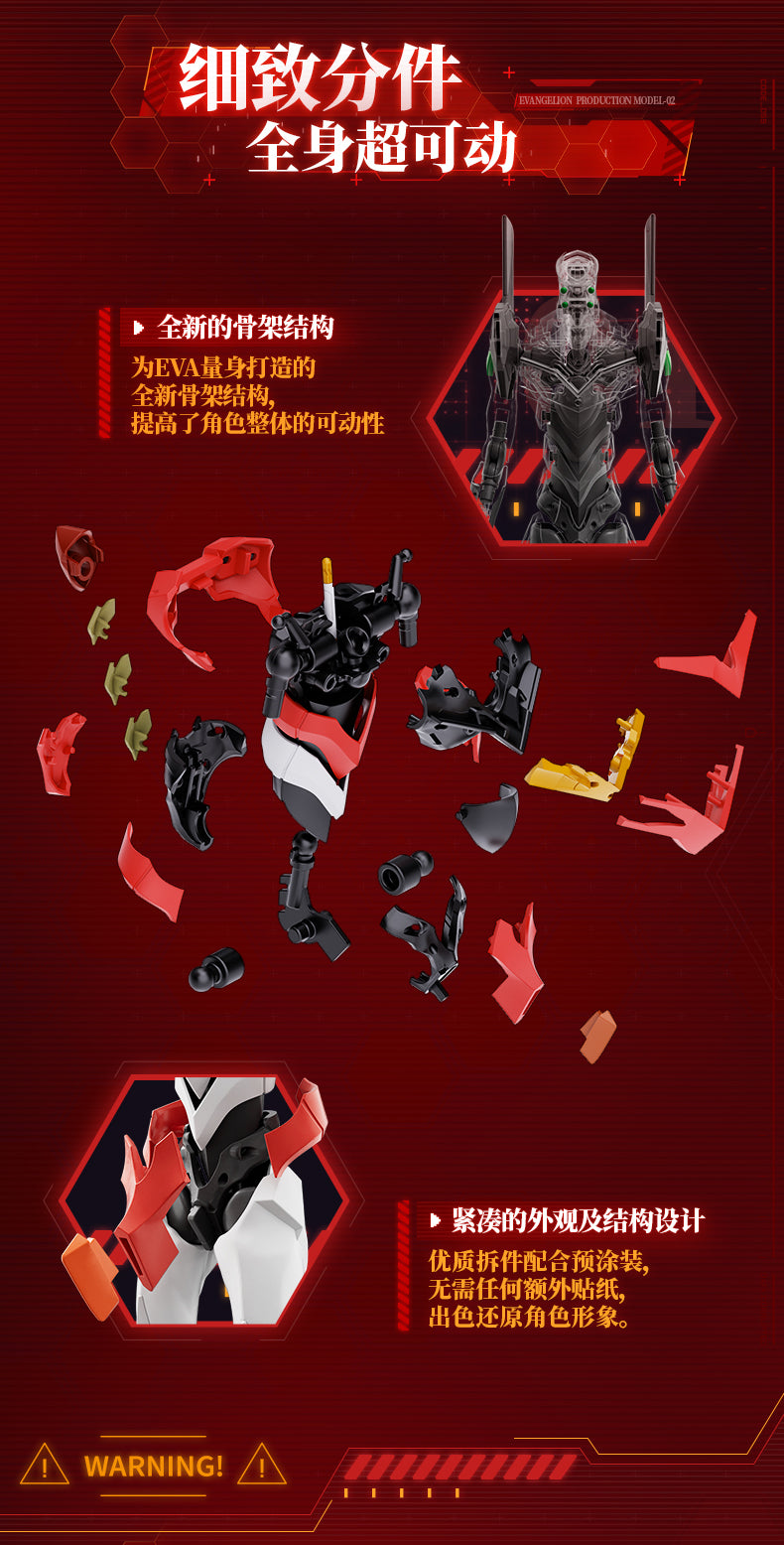 Blokees - Evangelion Production Model-02 Action Edition Model Kit - inshobby.com
