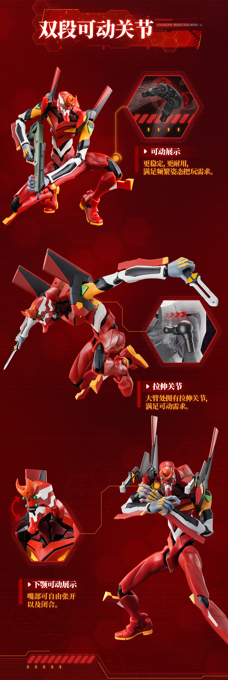 Blokees - Evangelion Production Model-02 Action Edition Model Kit - inshobby.com
