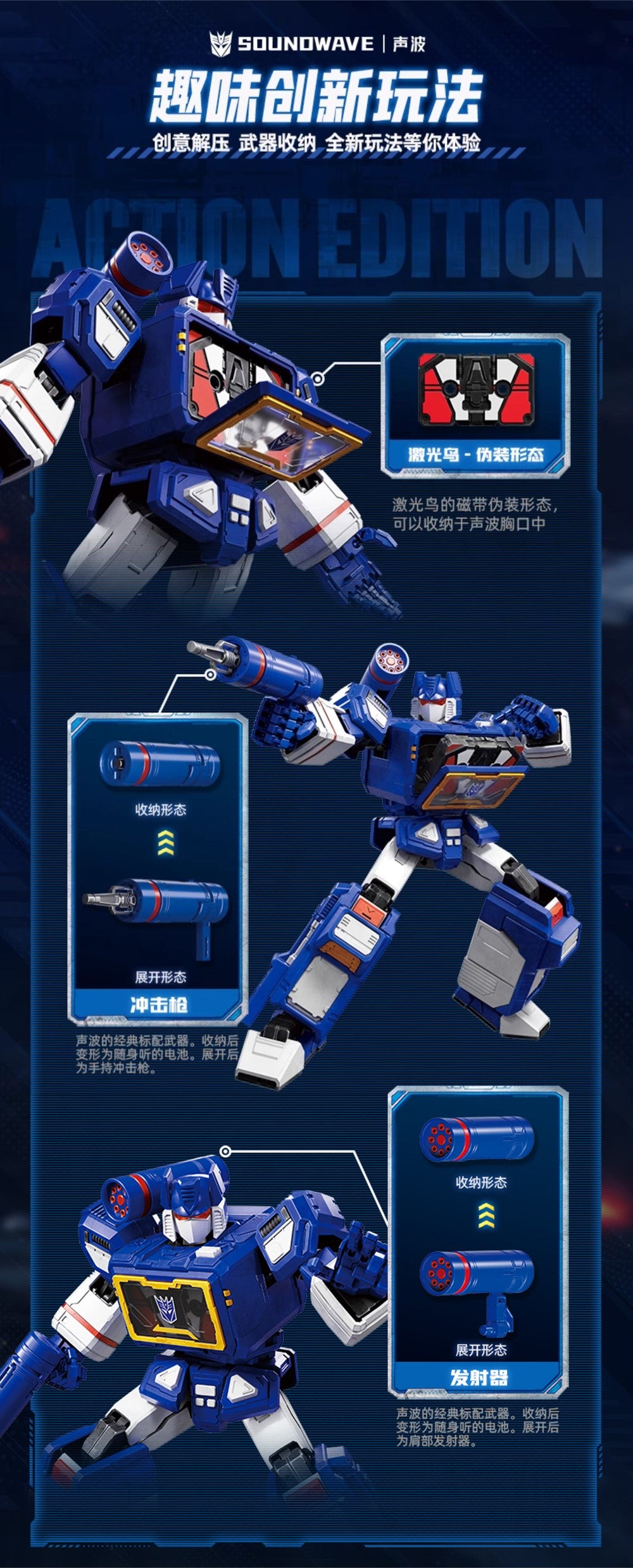Blokees - Transformers G1 Soundwave Action Edition Model Kit - inshobby.com