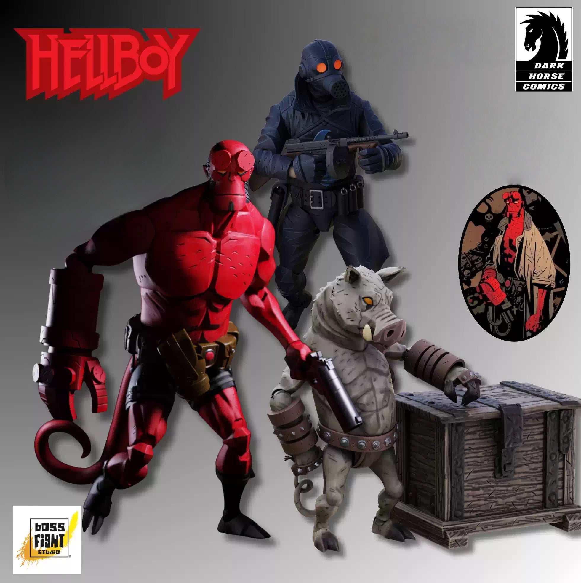 Boss Fight - 1:12 Lobster Johnson Action Figure - inshobby.com