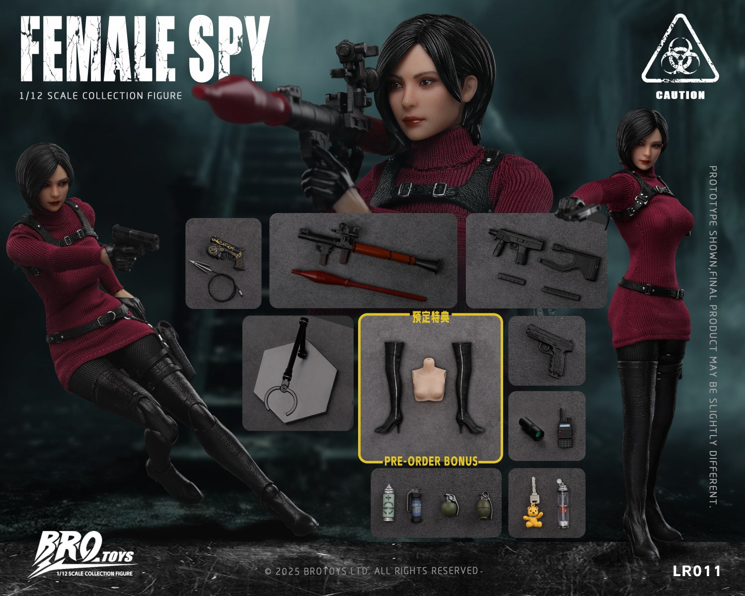 BroToys - 1:12 Female Spy Action Figure - inshobby.com