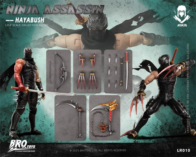 BroToys - 1:12 Ninja Assassin Hayabush Action Figure - inshobby.com