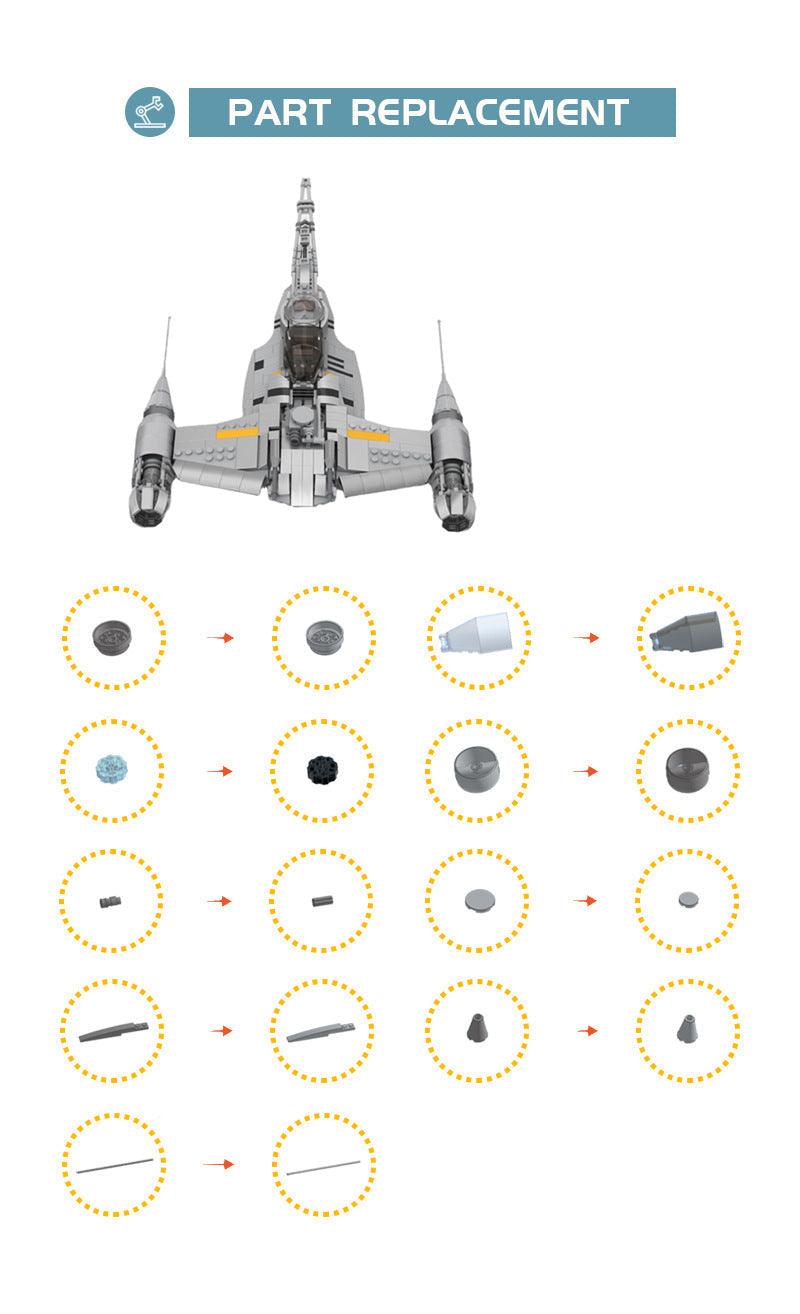 BuildMoc - Naboo N-1 Starfighter Building Blocks