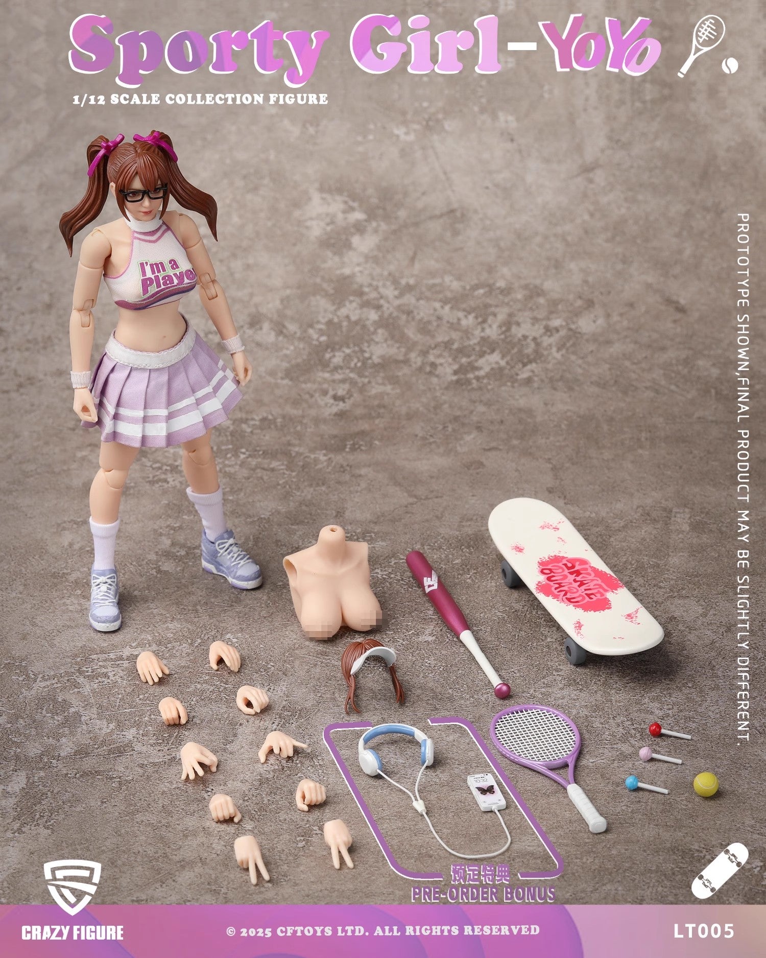 Crazy Figure - 1:12 Sporty Girl YoYo Action Figure - inshobby.com