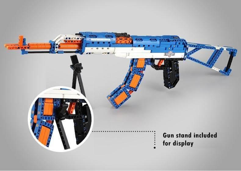Double E - 1:1 AK-47 Assault Rifle Machine Gun Building Blocks Set - inshobby.com