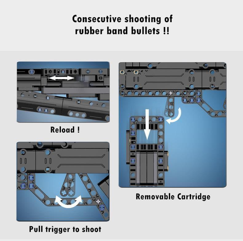 Double E - 1:1 Heckler & Koch MP5 Submachine Gun Building Blocks Set - inshobby.com