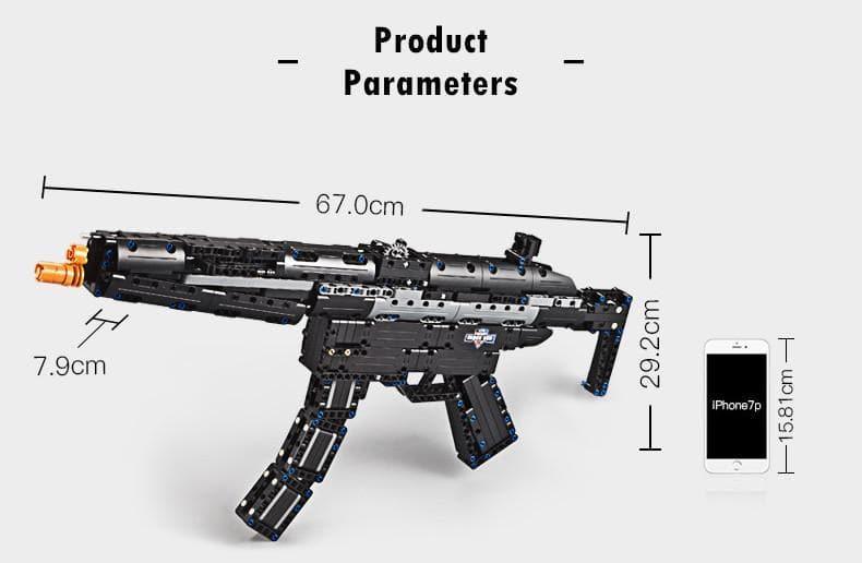 Double E - 1:1 Heckler & Koch MP5 Submachine Gun Building Blocks Set - inshobby.com