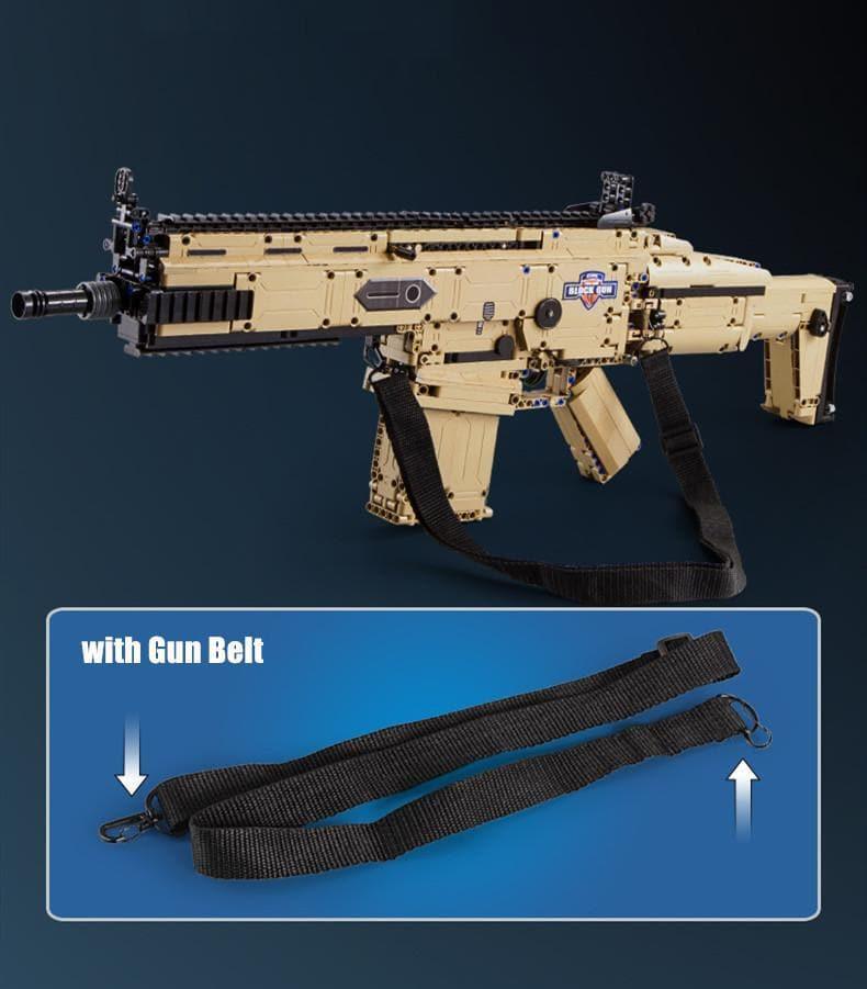 Double E - 1:1 SCAR 17s Semi-Auto Assault Rifle Gun Building Blocks Set