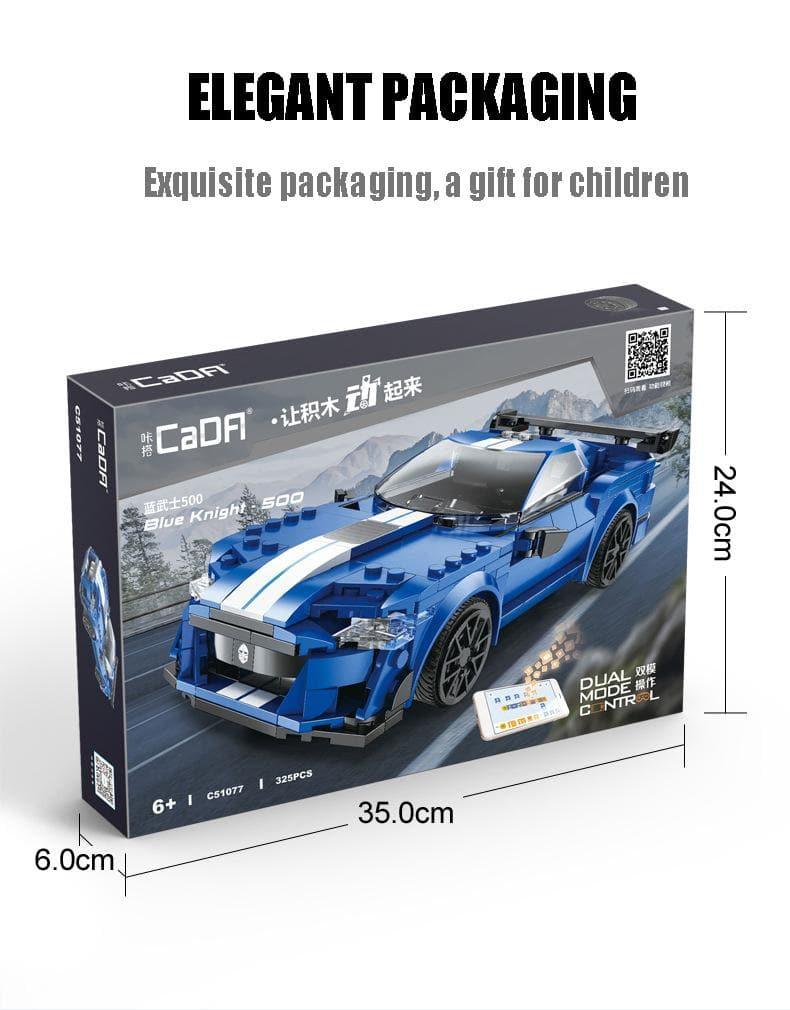 Double E - Blue Knight 500 Race Car Building Blocks Set