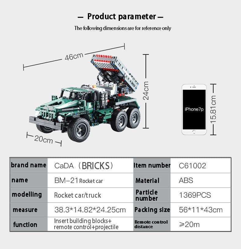 Double E - BM-21 Grad Rocket Launcher Building Blocks Set - inshobby.com