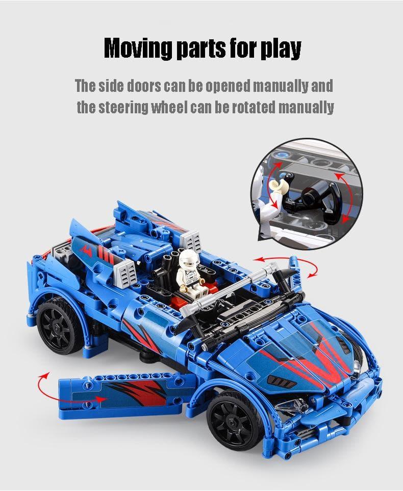 Double E - Crash Racing Car Building Blocks Set