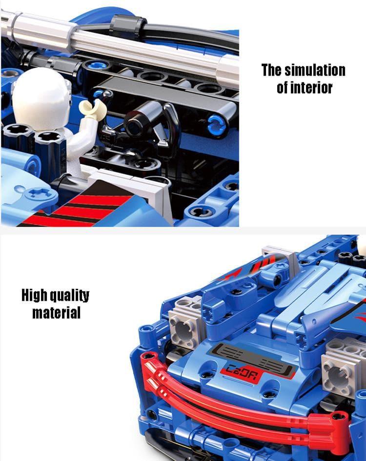 Double E - Crash Racing Car Building Blocks Set - inshobby.com