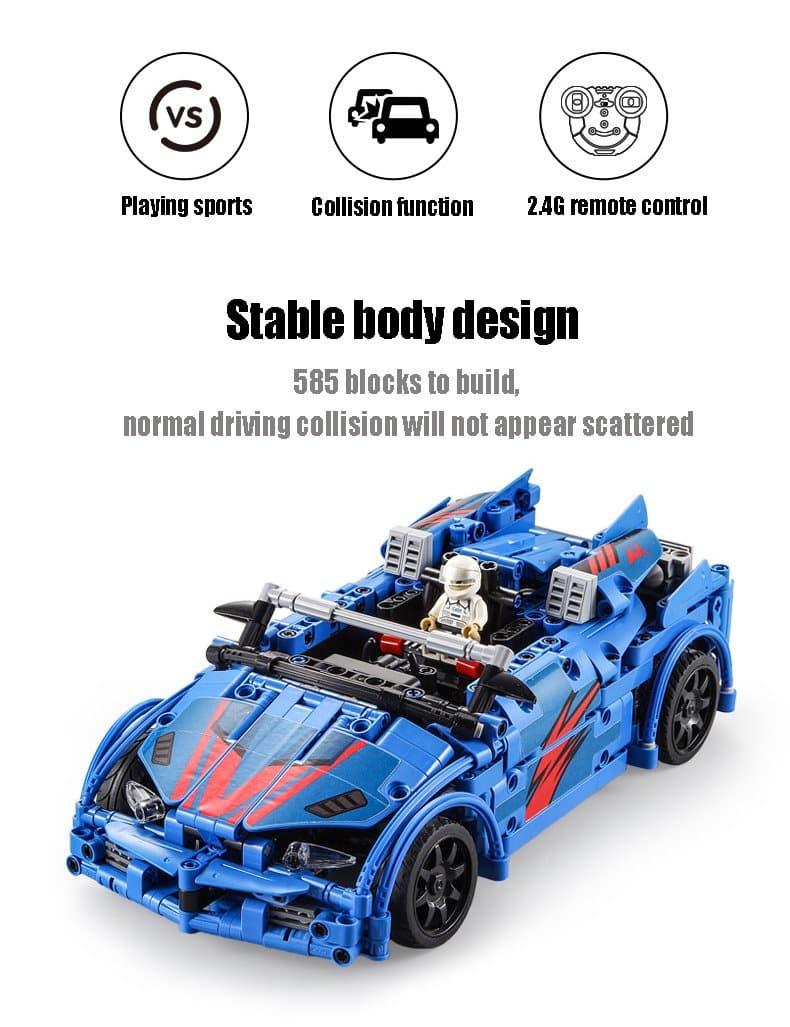 Double E - Crash Racing Car Building Blocks Set - inshobby.com
