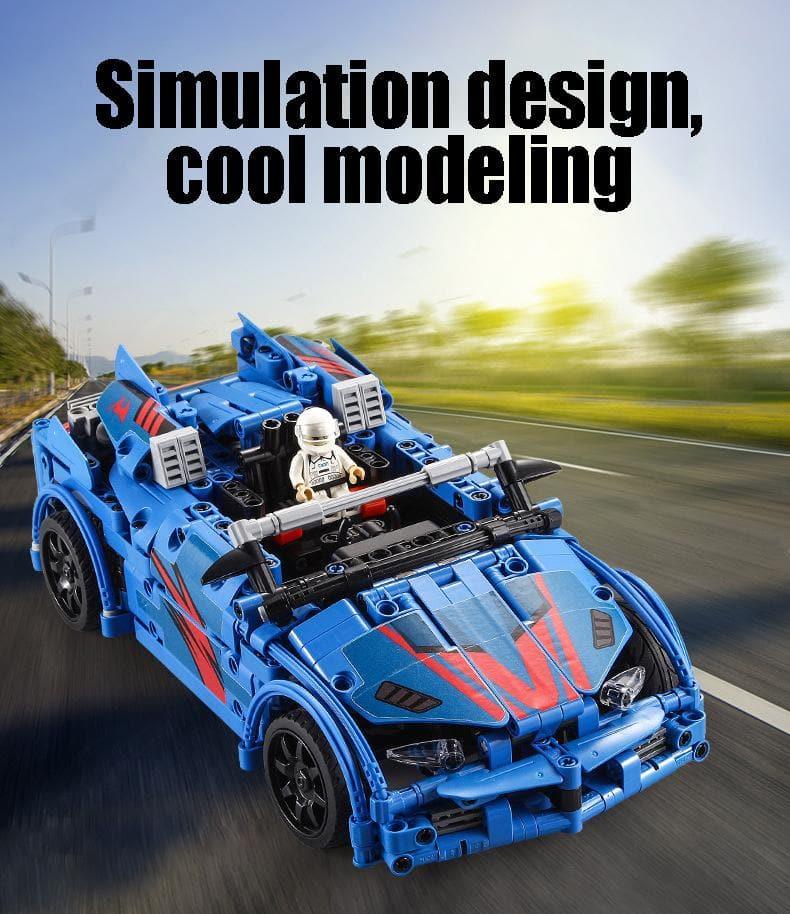 Double E - Crash Racing Car Building Blocks Set - inshobby.com