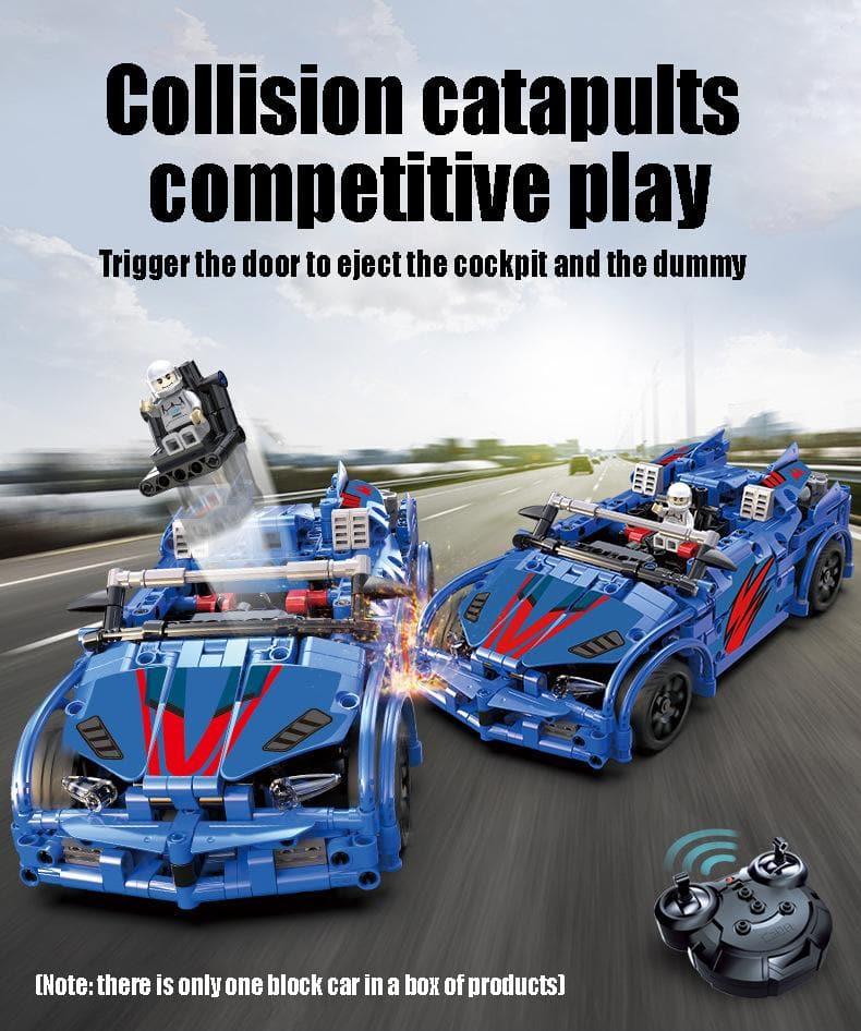 Double E - Crash Racing Car Building Blocks Set - inshobby.com