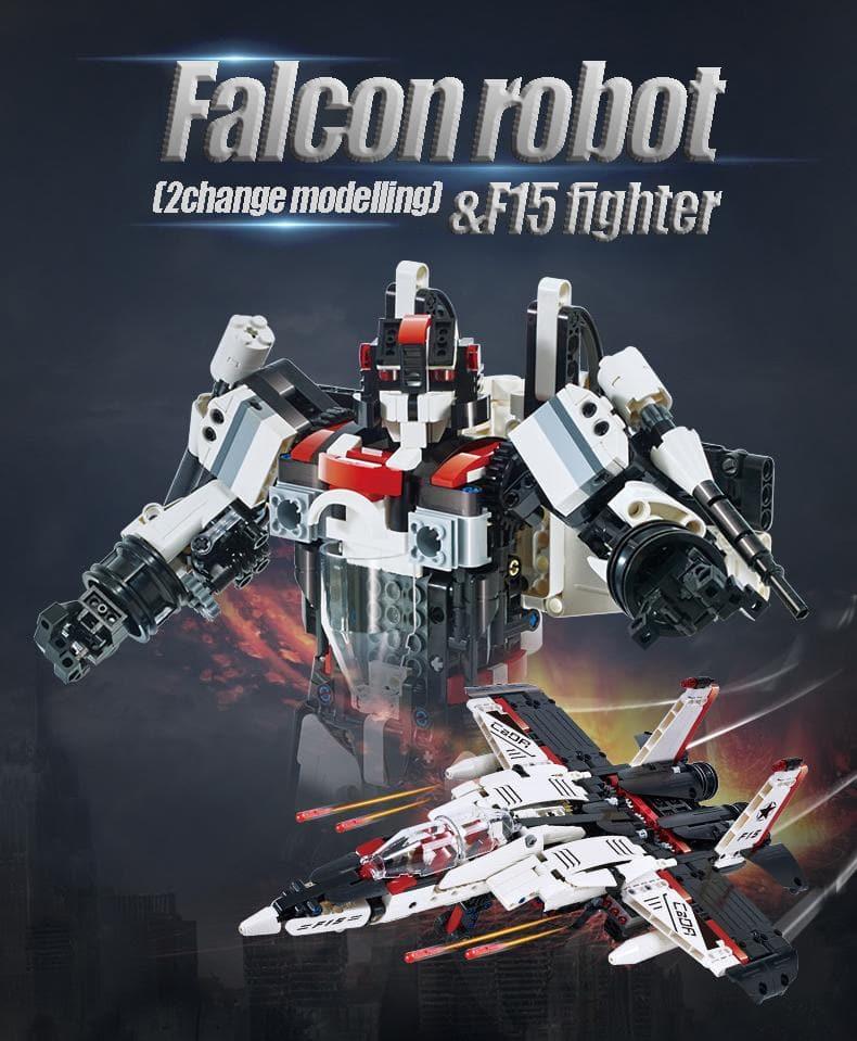Double E - F15 Eaglebot Fighter Building Blocks Set - inshobby.com