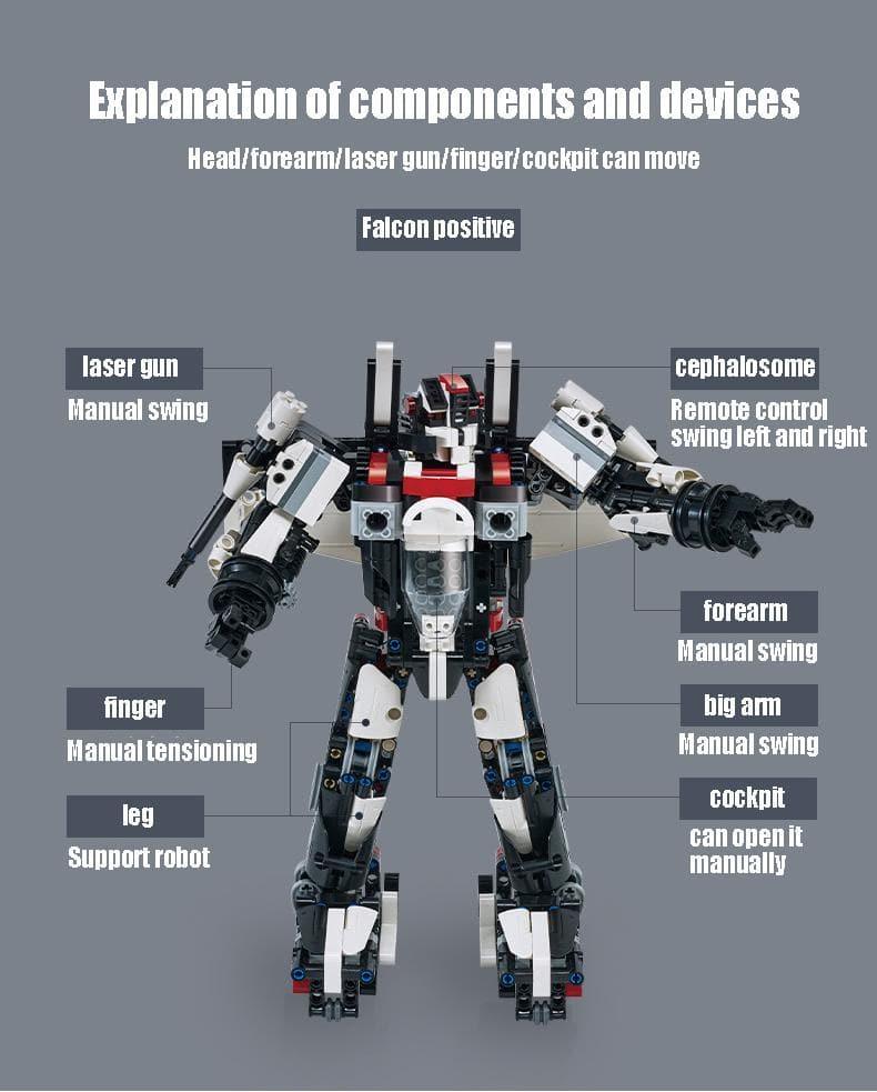 Double E - F15 Eaglebot Fighter Building Blocks Set - inshobby.com