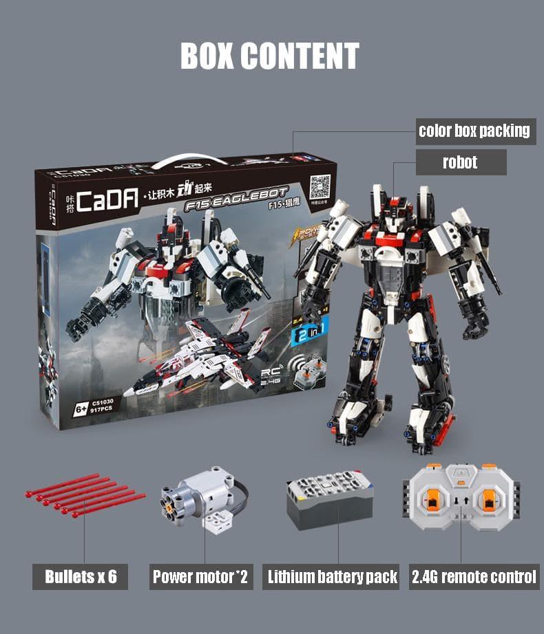 Double E - F15 Eaglebot Fighter Building Blocks Set - inshobby.com