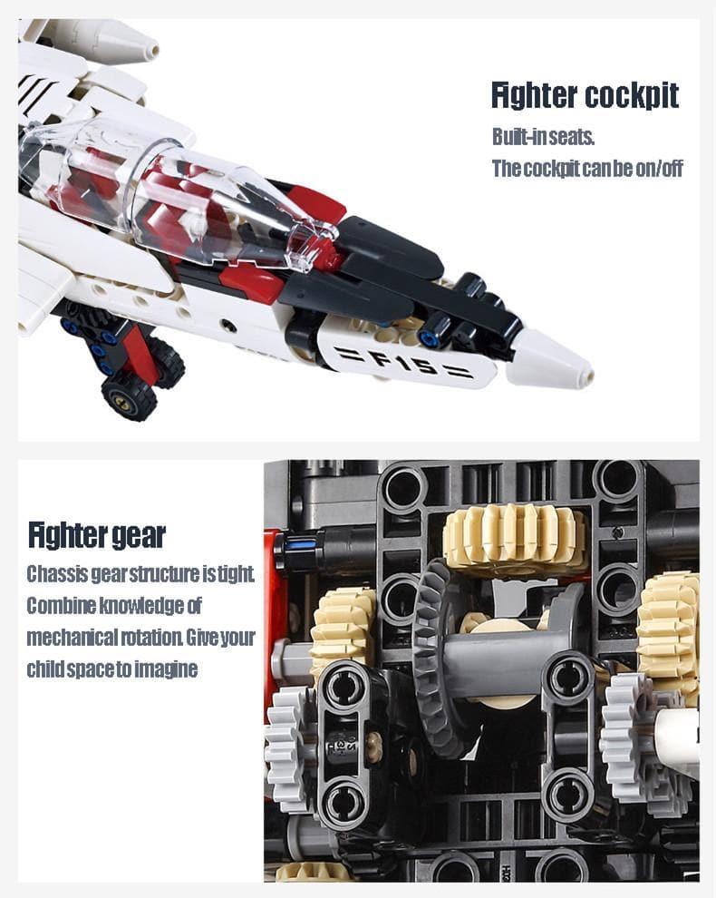 Double E - F15 Eaglebot Fighter Building Blocks Set - inshobby.com