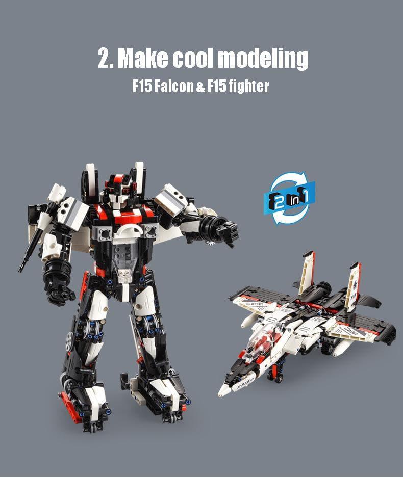 Double E - F15 Eaglebot Fighter Building Blocks Set - inshobby.com