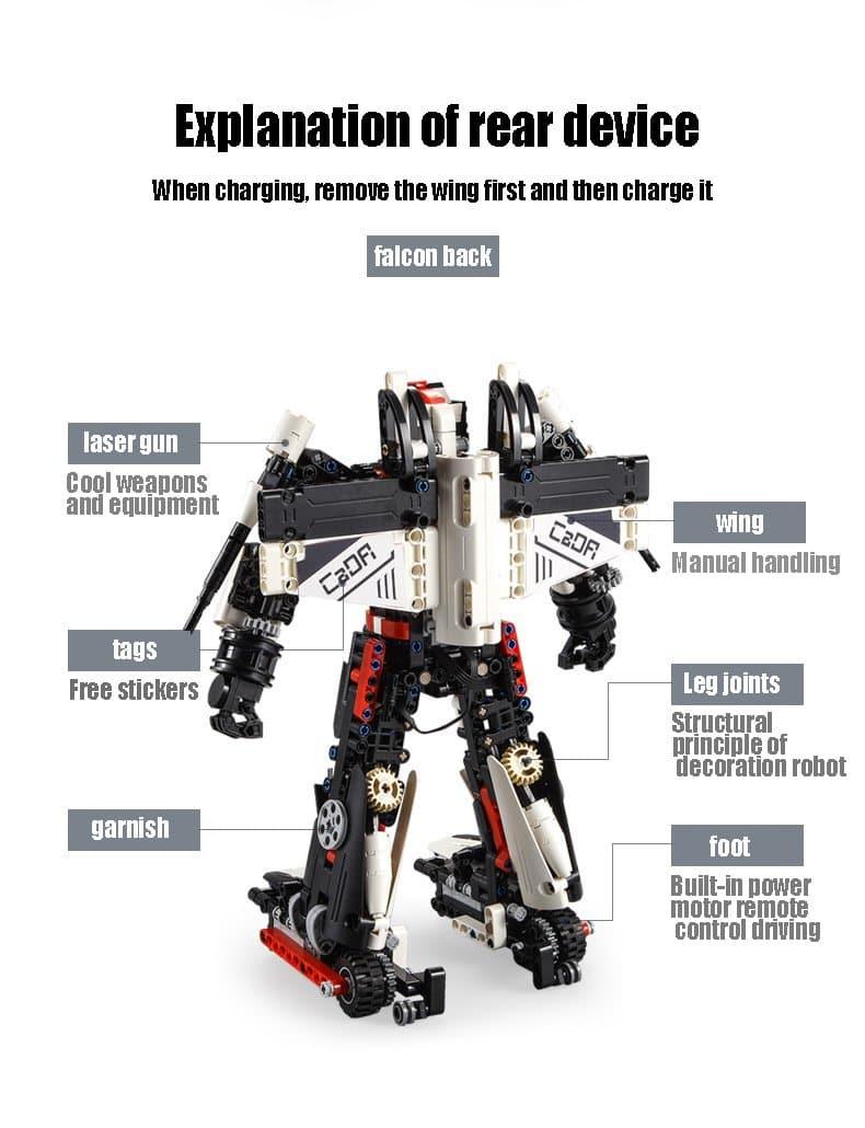 Double E - F15 Eaglebot Fighter Building Blocks Set - inshobby.com