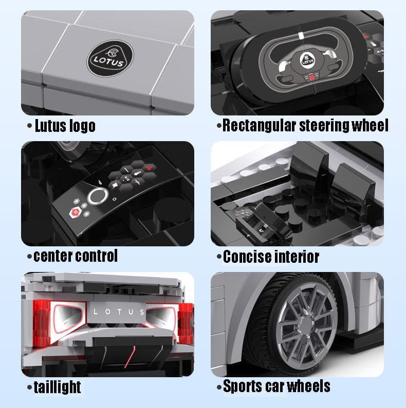 Double E - Lotus Evija Sports Car Building Blocks Set - inshobby.com