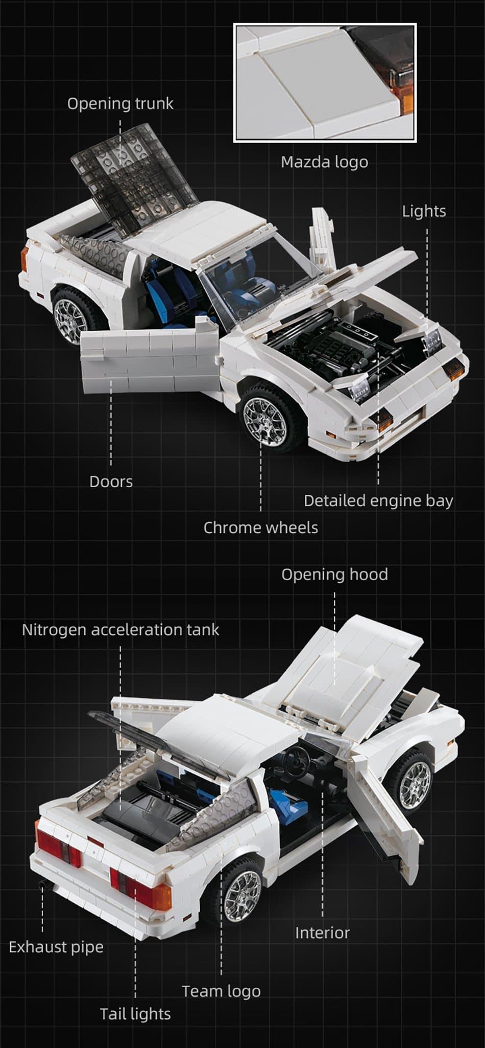 Double E - Mazda RX-7 Type-R FC3S Building Blocks Set