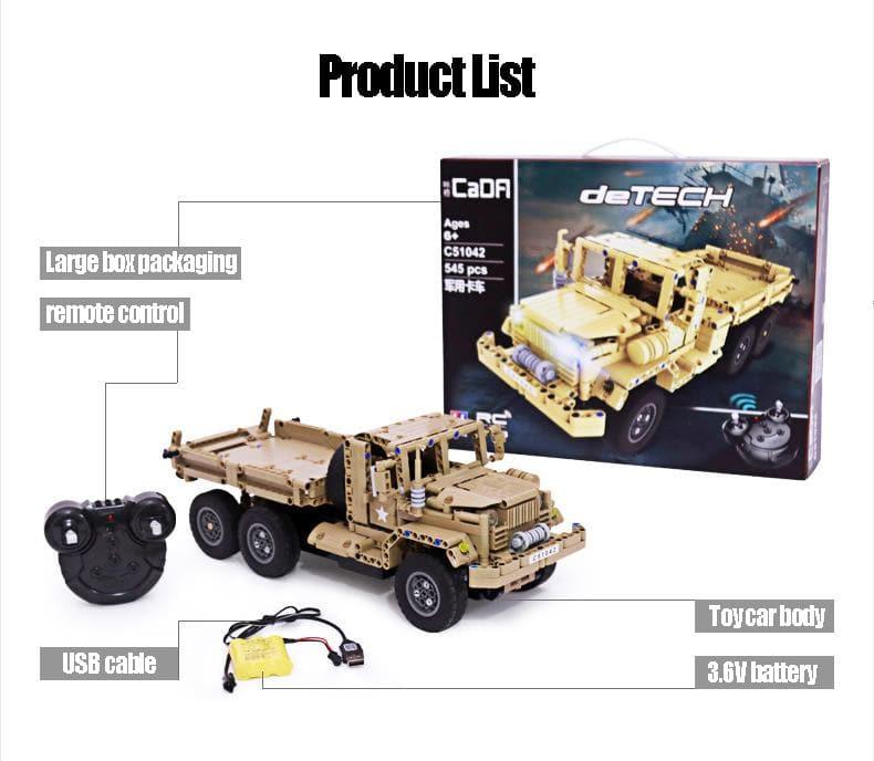 Double E - Military Trucks Vehicle Building Blocks Set