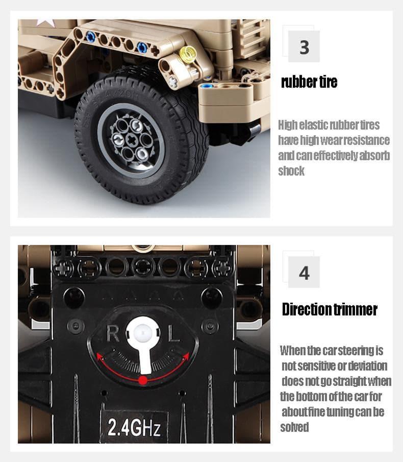 Double E - Military Trucks Vehicle Building Blocks Set - inshobby.com