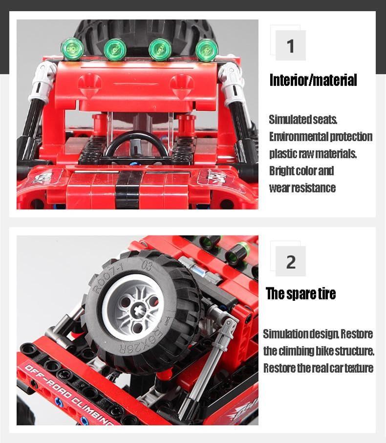 Double E - Off-Road Climbing Car Building Blocks Set - inshobby.com