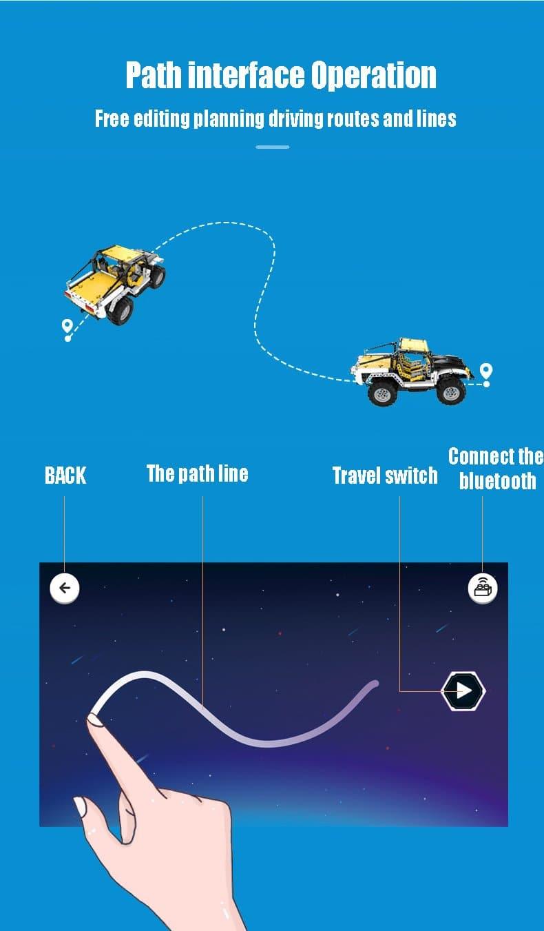 Double E - Pioneer Off-Road Car Building Blocks Set - inshobby.com
