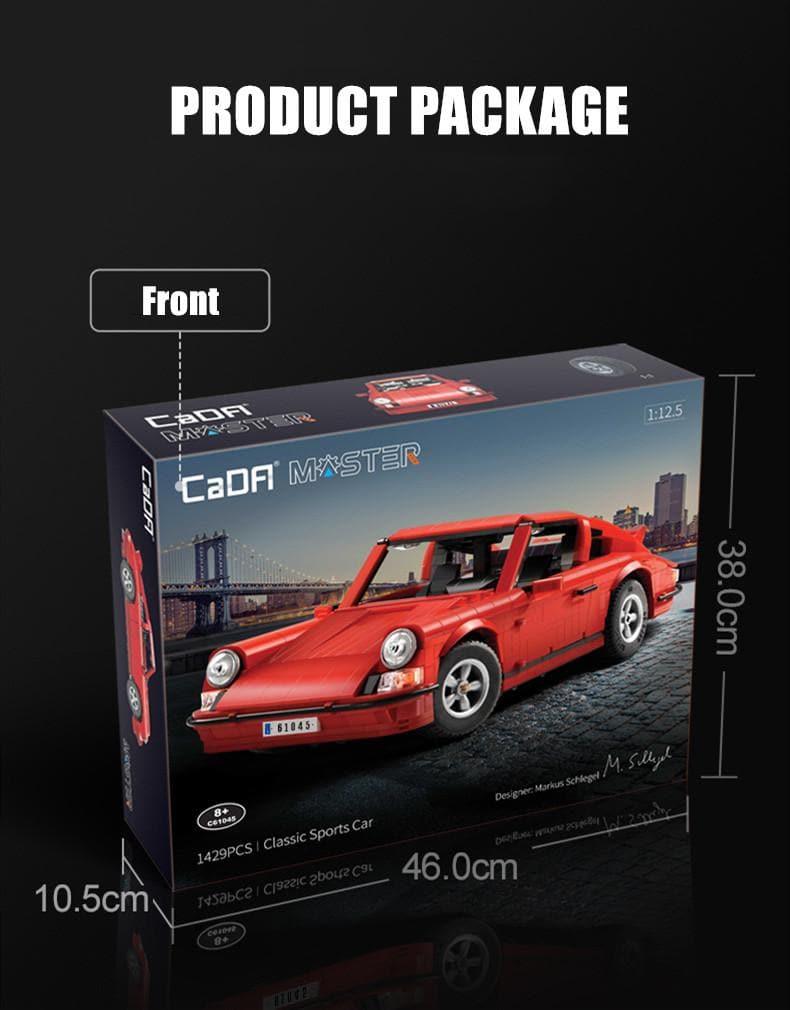 Double E - Porsche 911 Retro Sports Car Building Blocks Set