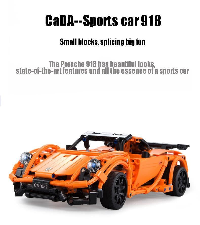 Double E - Porsche 918 Racing Car Building Blocks Set - inshobby.com