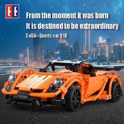 Double E - Porsche 918 Racing Car Building Blocks Set - inshobby.com