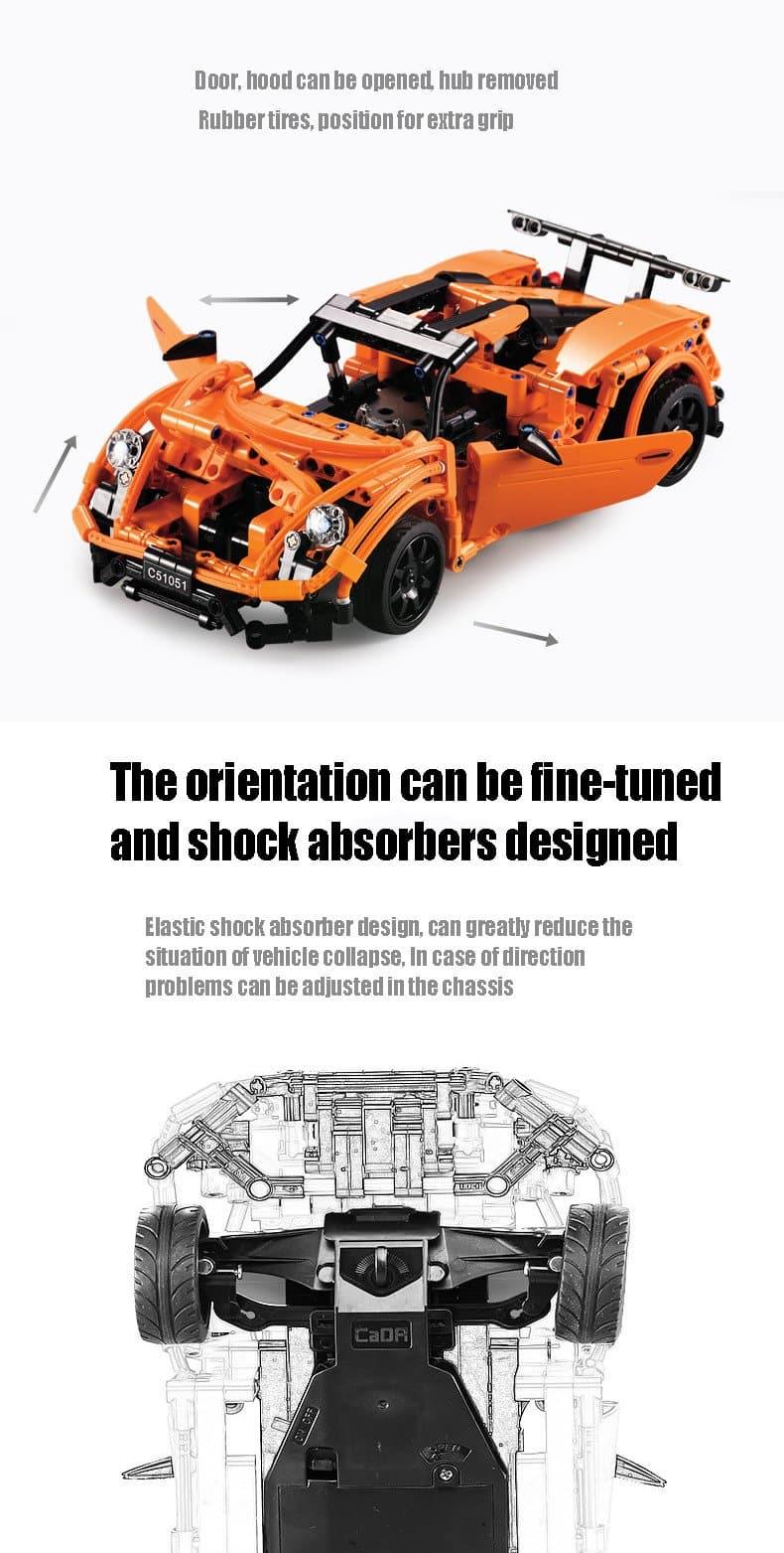 Double E - Porsche 918 Racing Car Building Blocks Set - inshobby.com