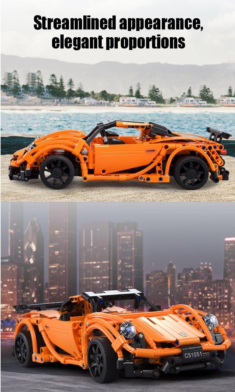 Double E - Porsche 918 Racing Car Building Blocks Set - inshobby.com