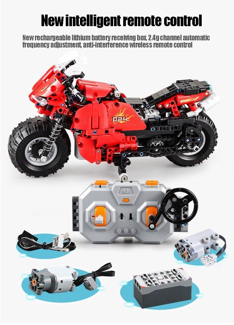 Double E - Race Track Motorcycle Building Blocks Set - inshobby.com