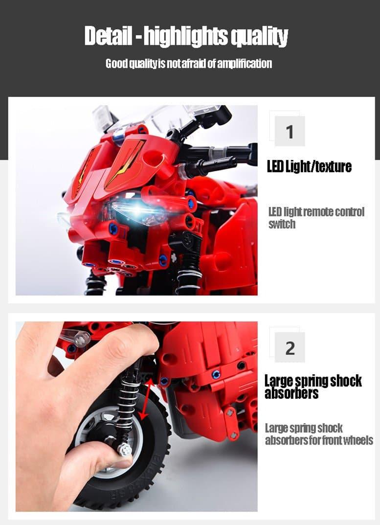 Double E - Race Track Motorcycle Building Blocks Set - inshobby.com