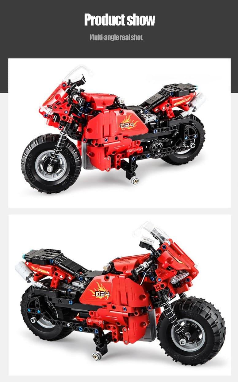 Double E - Race Track Motorcycle Building Blocks Set - inshobby.com