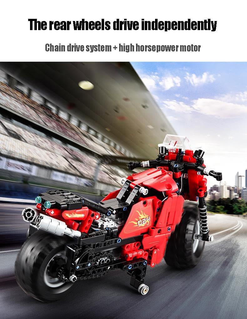 Double E - Race Track Motorcycle Building Blocks Set - inshobby.com