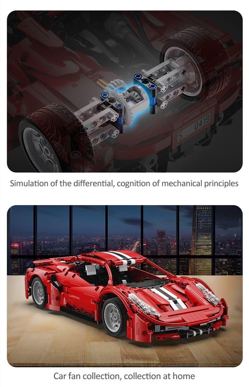 Red Devils Ferrari Pista 488 Building Blocks Set