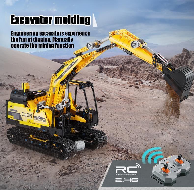 Double E - Rock Man Excavator Machine Building Blocks Set - inshobby.com