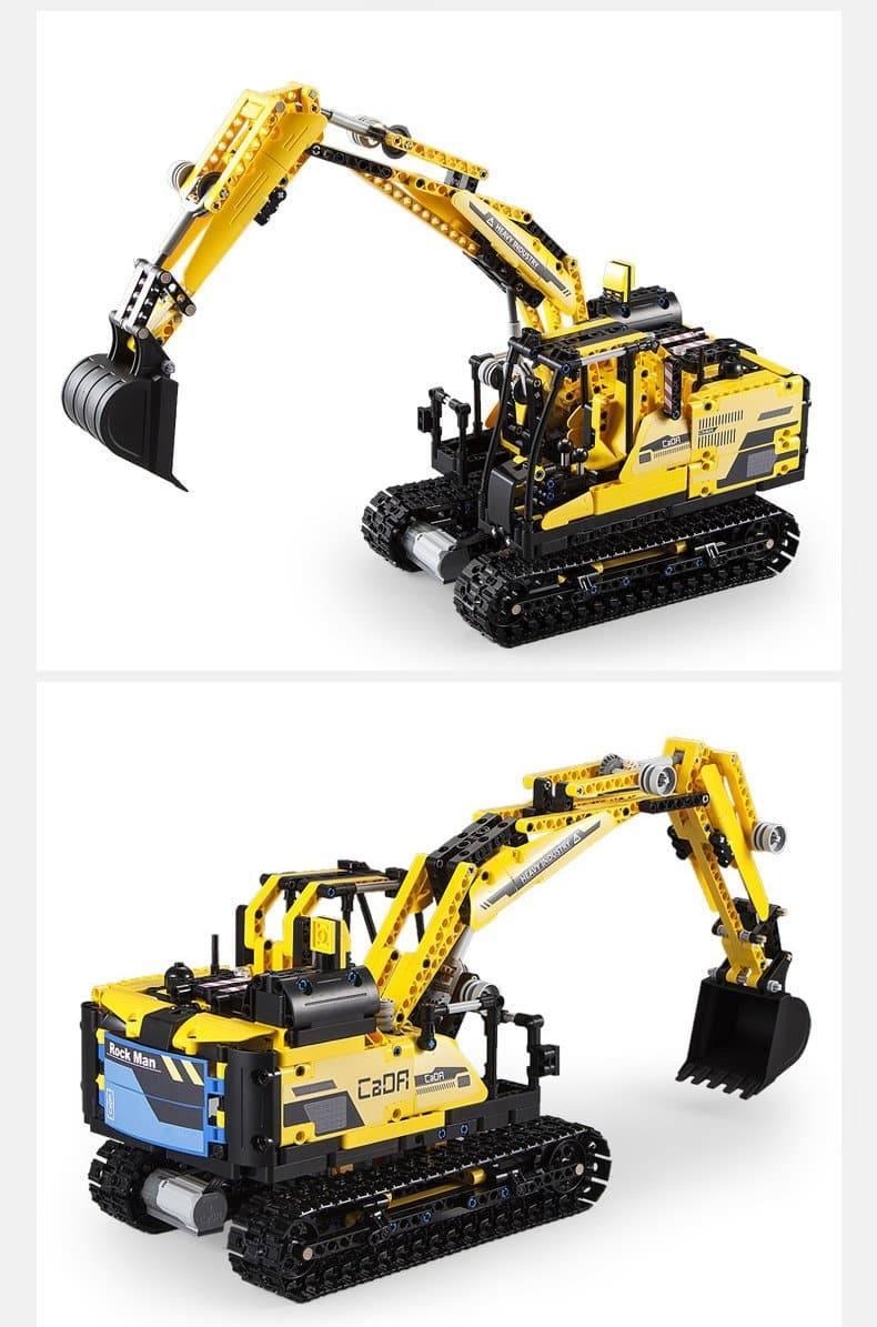 Double E - Rock Man Excavator Machine Building Blocks Set - inshobby.com