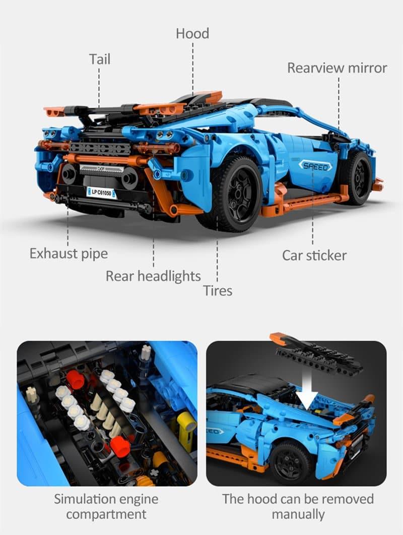 Double E - Speed Cowboy Lamborghini Building Blocks Set