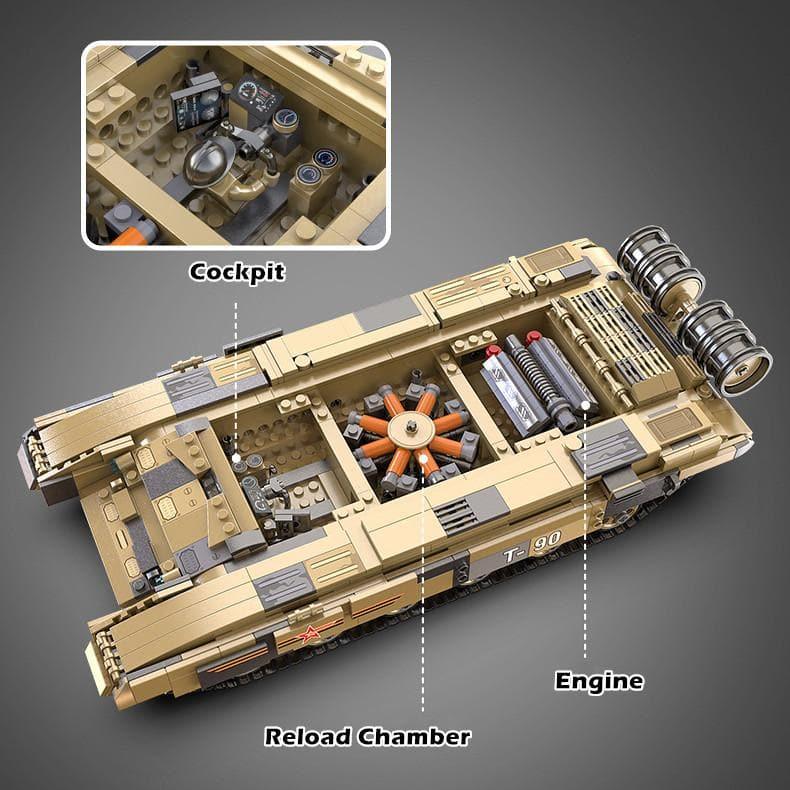 Double E - T-90 Tank Building Blocks Set - inshobby.com