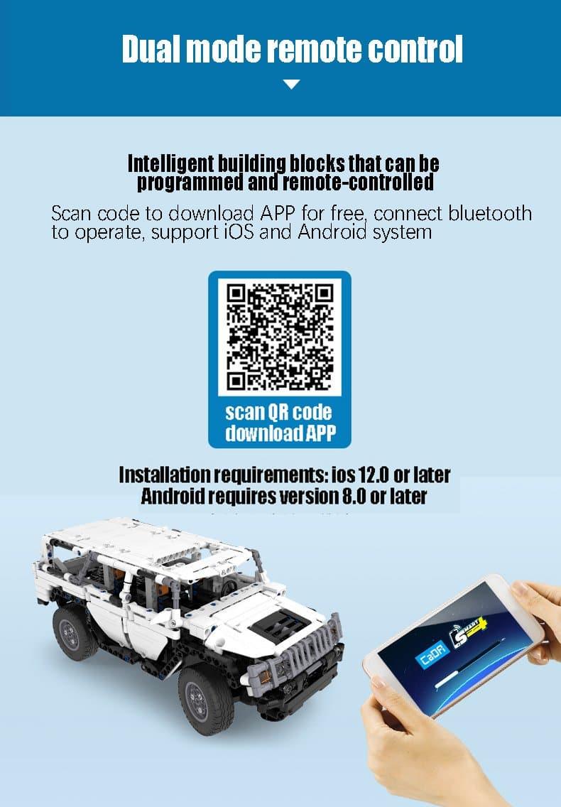 Double E - Warrior Hummer H2 Off-Road Car Building Blocks Set - inshobby.com