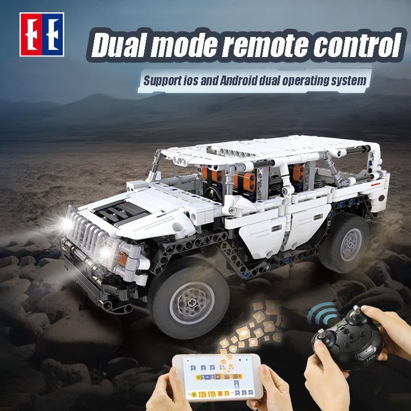 Double E - Warrior Hummer H2 Off-Road Car Building Blocks Set - inshobby.com