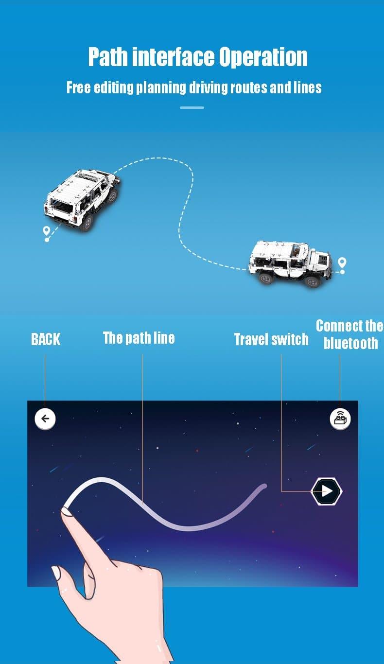 Double E - Warrior Hummer H2 Off-Road Car Building Blocks Set - inshobby.com